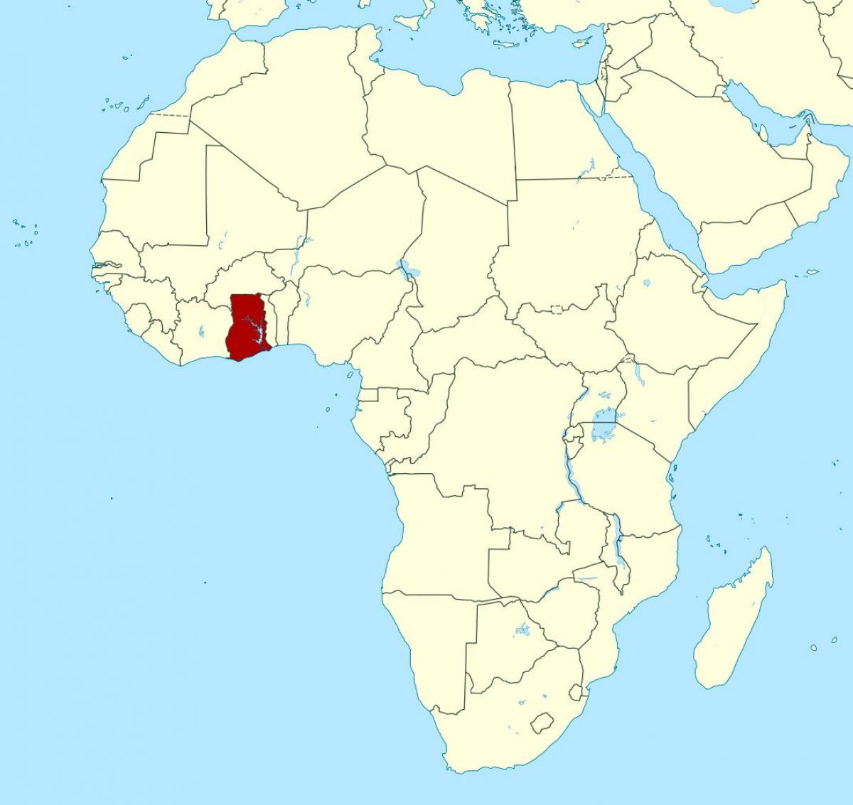 карта Африке, показујући Гана
