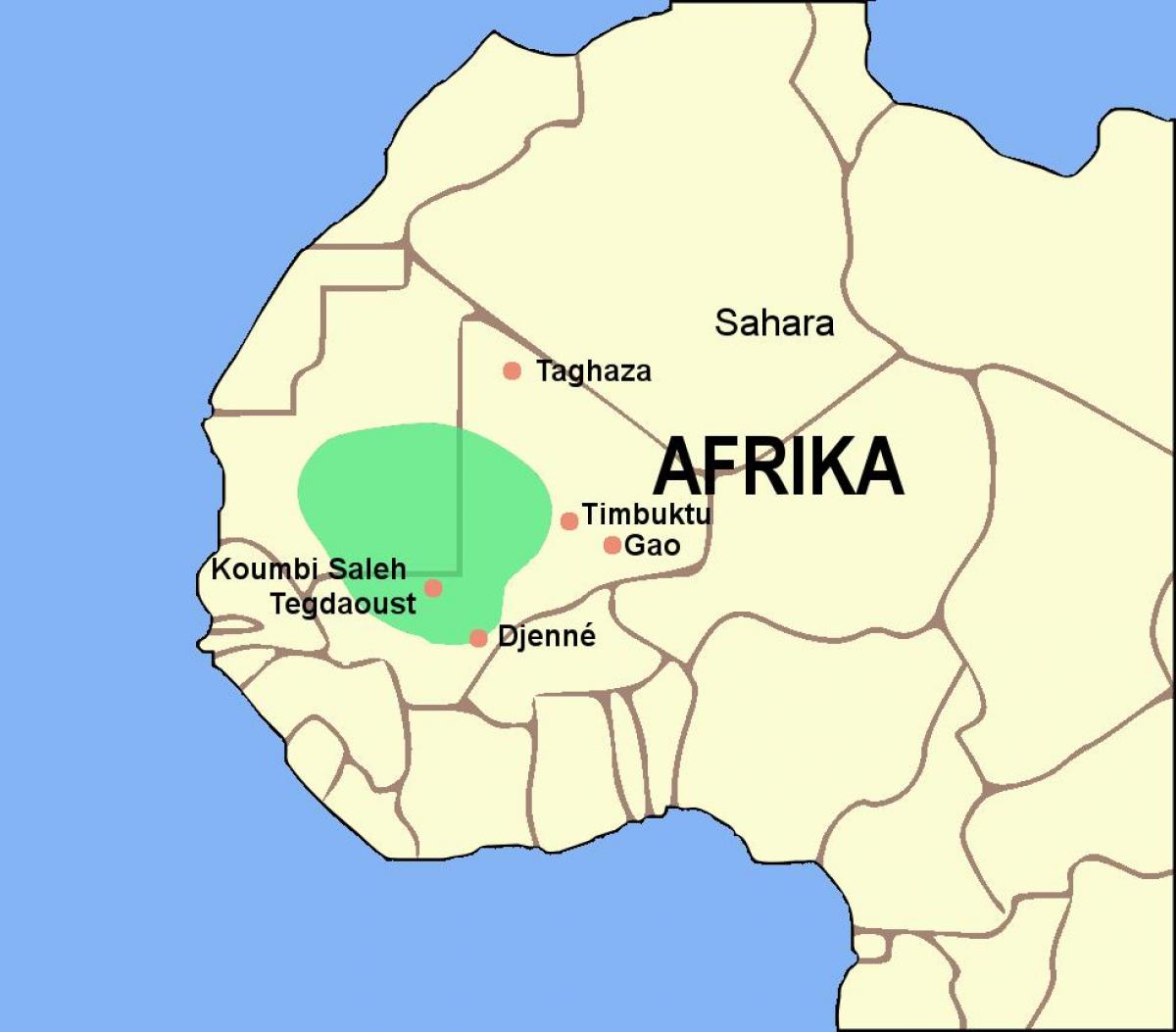 Мапа царства Гана