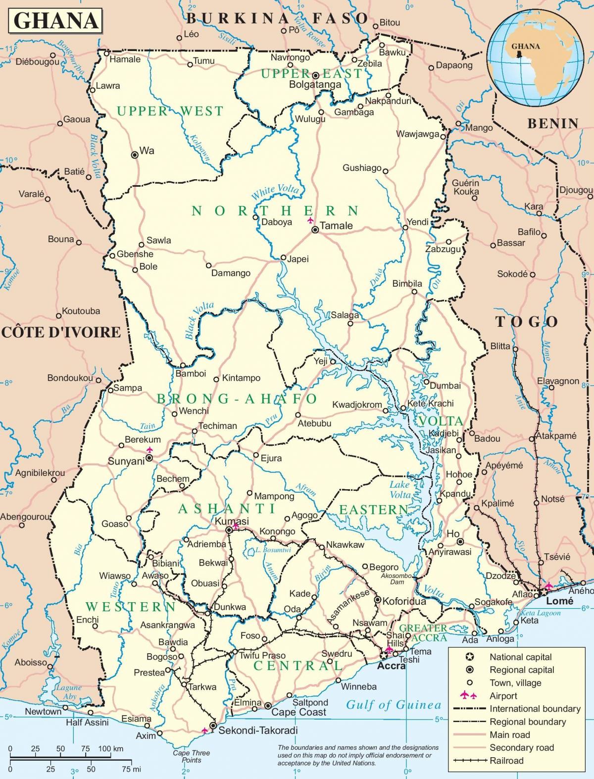 карта Гане